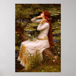 Póster Ofelia por John William Waterhouse