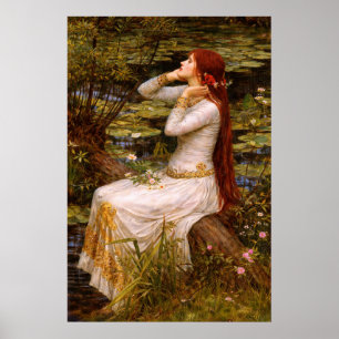 Póster Ofelia por John William Waterhouse