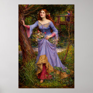 Póster Ofelia por John William Waterhouse