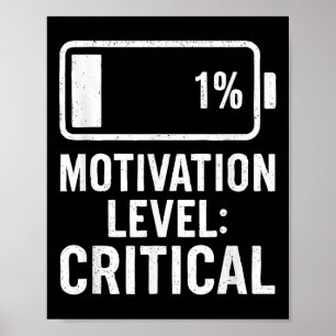 Póster Oferta crítica de bajo nivel de motivación de la b