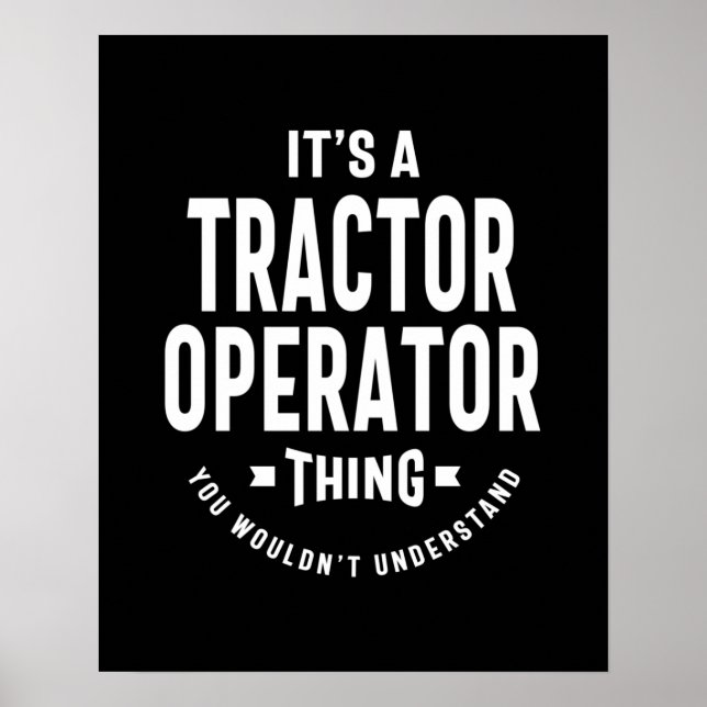Póster Oferta de cargo de operador de tractores (Frente)