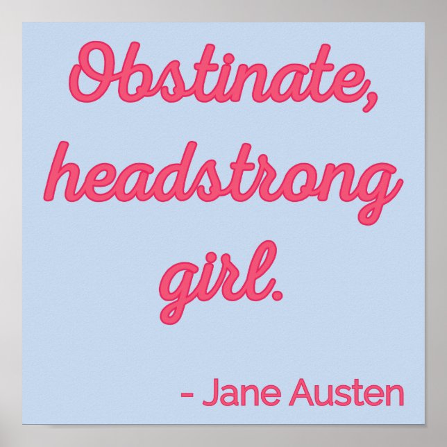 Póster Oferta de Orgullo y Prejuicio II - Estilo Cuto (Frente)