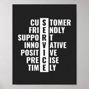 Póster Oferta de servicio al cliente para Office y hogar