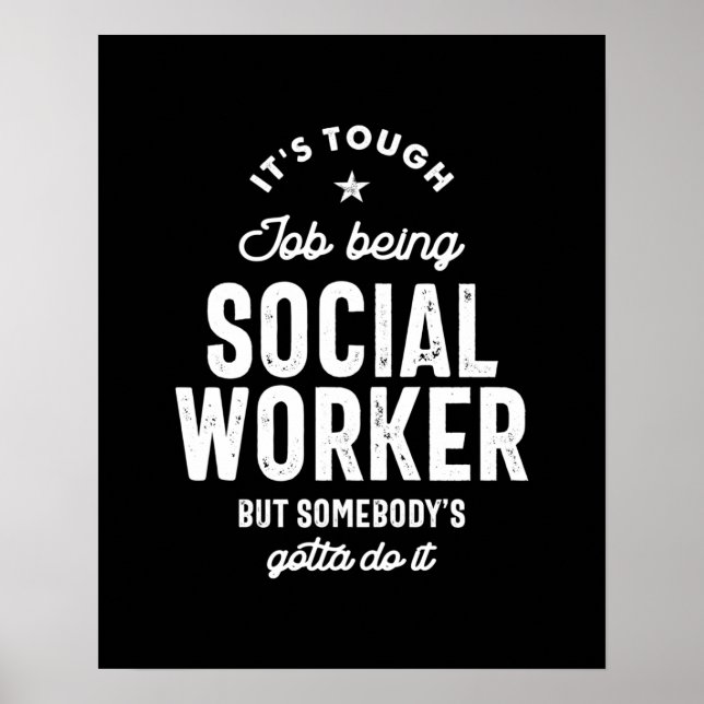 Póster Oferta de títulos de trabajo de trabajador social (Frente)