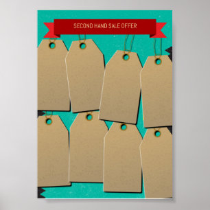 Póster Oferta de venta de segunda mano