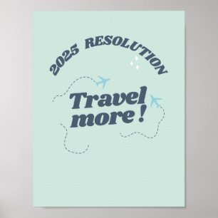 Póster Oferta de viajes 2025 Resolución Viajar más Poster