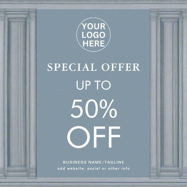 Póster Oferta especial l Descuento de venta final Azul ag (Subido por el creador)