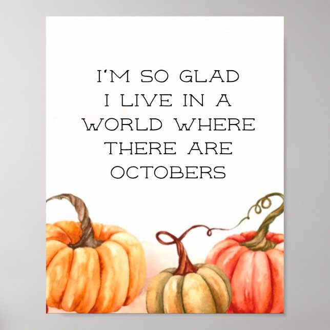 Póster Oferta otoño - Calabazas de octubre (Frente)