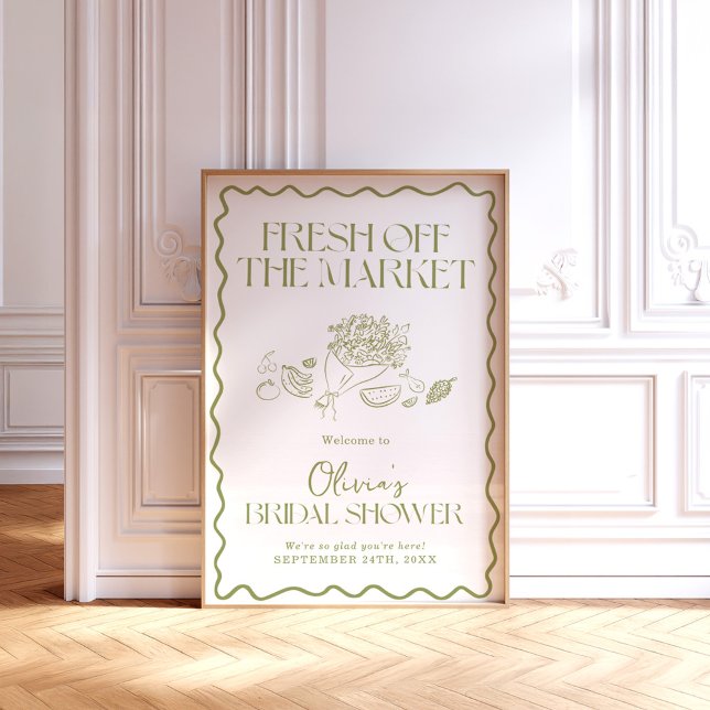Póster Off The Market Bridal Shower Welcome Sign 24x36" (Subido por el creador)
