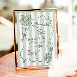 Póster Off The Market Hand Drawn Bridal Shower Mimosa Bar