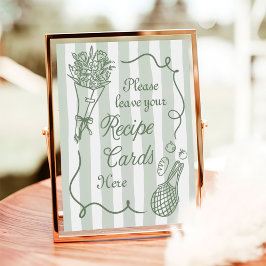 Póster Off The Market Hand Drawn Bridal Shower Recipe