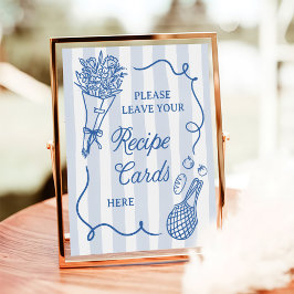 Póster Off The Market Hand Drawn Bridal Shower Recipe