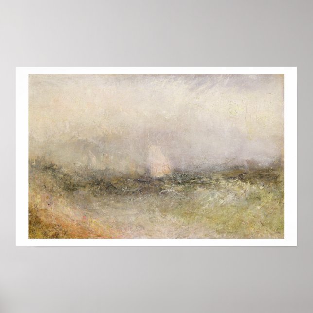 Póster Off the Nore: Viento y Agua, 1840-5 (aceite sobre  (Frente)