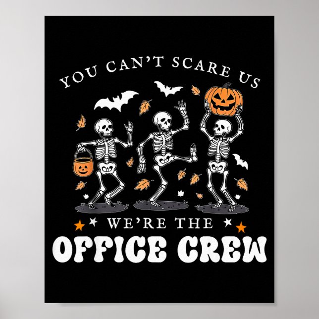 Póster Office Crew Skeleton Dancing Halloween School Secr (Frente)