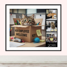 Póster Office Fun Cats Photo Poster, 2026 / Business Cat