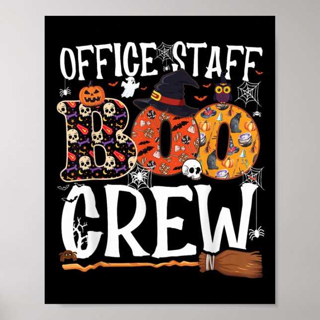 Póster Office Staff Boo Crew Funny Halloween Matching Cos (Frente)