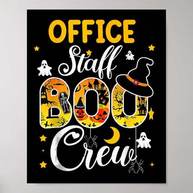 Póster Office Staff Boo Crew Funny Halloween Mateo Cos (Frente)