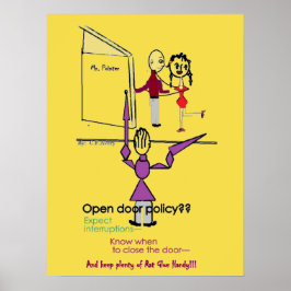 Póster Office Wall Poster/Política de puertas abiertas