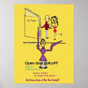 Póster Office Wall Poster/Política de puertas abiertas
