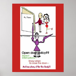 Póster Office Wall Poster/Política de puertas abiertas