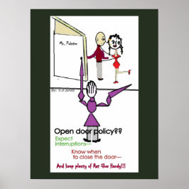 Póster Office Wall Poster/Política de puertas abiertas