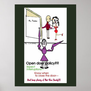 Póster Office Wall Poster/Política de puertas abiertas