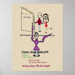 Póster Office Wall Poster/Política de puertas abiertas