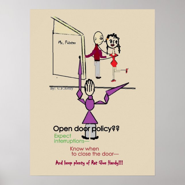 Póster Office Wall Poster/Política de puertas abiertas (Frente)