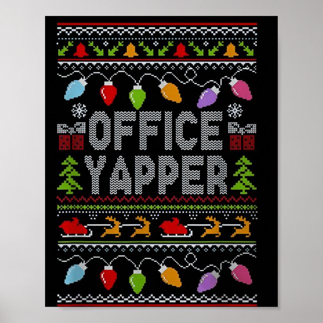 Póster Office Yapper Ugly Sweater Christmas  (Frente)