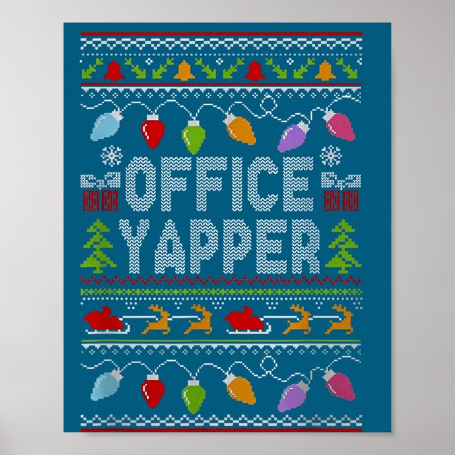Póster Office Yapper Ugly Sweater Christmas  (Frente)