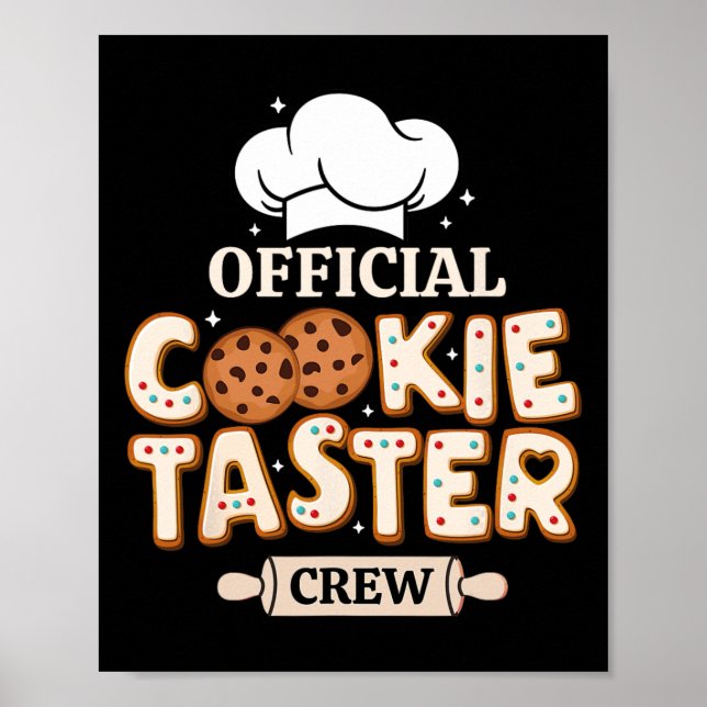 Póster Official Cookie Taster Crew Funny Byking Team Fami (Frente)
