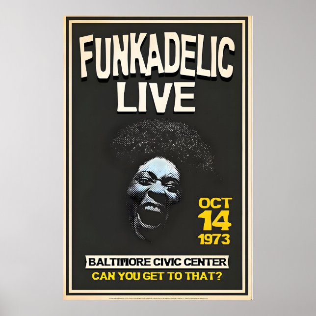 Póster Officially Licensed Funkadelic Maggot Brain Live (Frente)