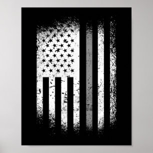 Póster Oficial correccional Bandera estadounidense delgad