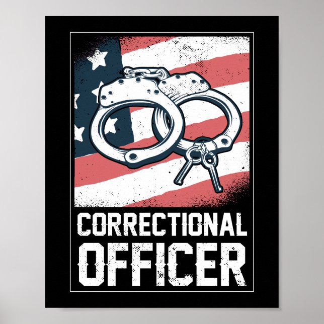 Póster Oficial correccional Bandera estadounidense delgad (Frente)