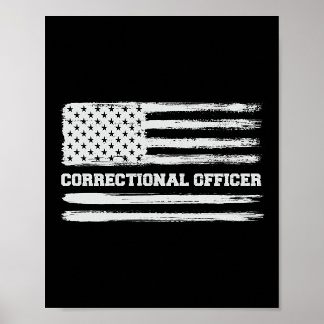 Póster Oficial correccional Bandera estadounidense delgad (Frente)
