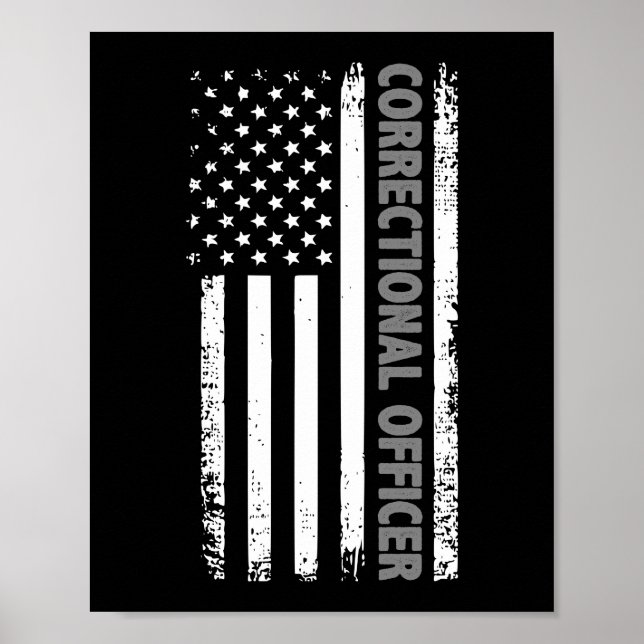 Póster Oficial correccional Bandera estadounidense delgad (Frente)