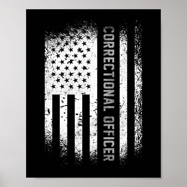 Póster Oficial correccional Bandera estadounidense delgad (Frente)