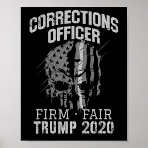 Póster Oficial de correcciones Trump Línea plateada delga