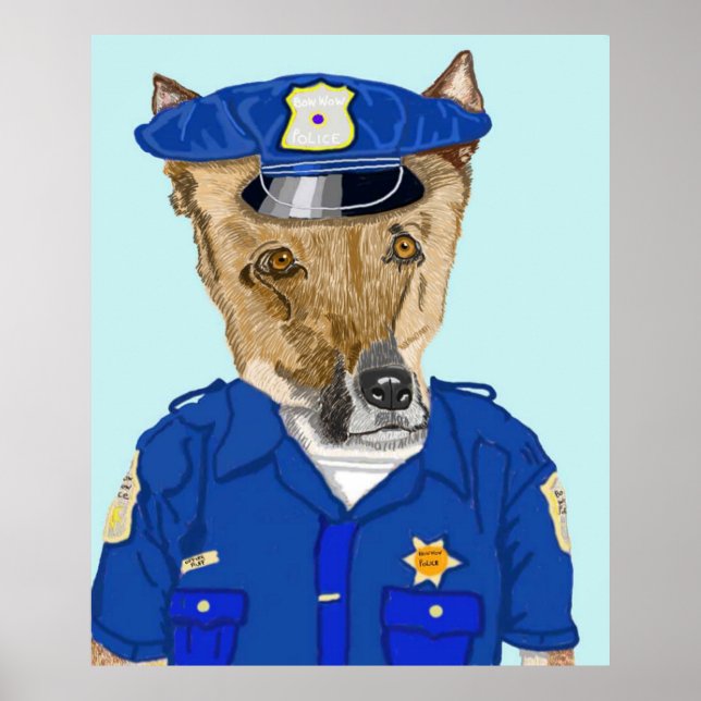 Póster Oficial de policía Ruff (Frente)