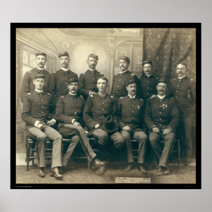 Póster Oficiales de la 9na caballería SD 1891