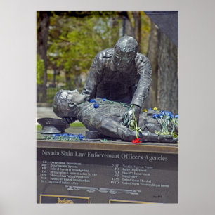 Póster Oficiales de paz matados del monumento