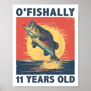 Póster Oficialmente 11 años 2014 Pesca Pescador 11 cumple