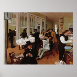 Póster Oficina de algodón en Nueva Orleans - Edgar Degas