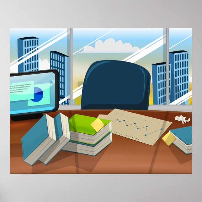 Póster Oficina de banqueros corporativos (Frente)