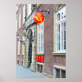 Póster Oficina de Correos danesa, Copenhague, Dinamarca