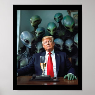 Póster Oficina de extraterrestres de Trump Foto Uap Ovni