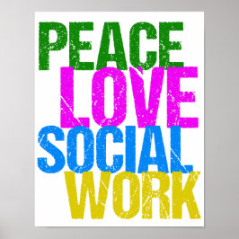 Póster Oficina de Trabajo Social de Peace Love