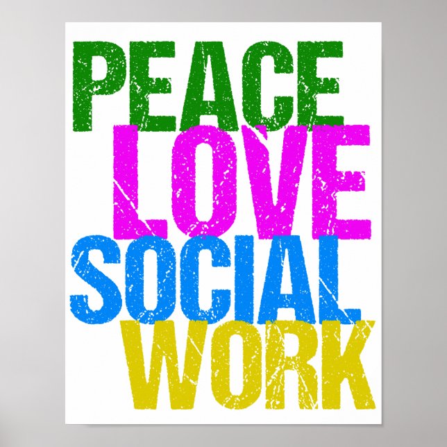 Póster Oficina de Trabajo Social de Peace Love (Frente)