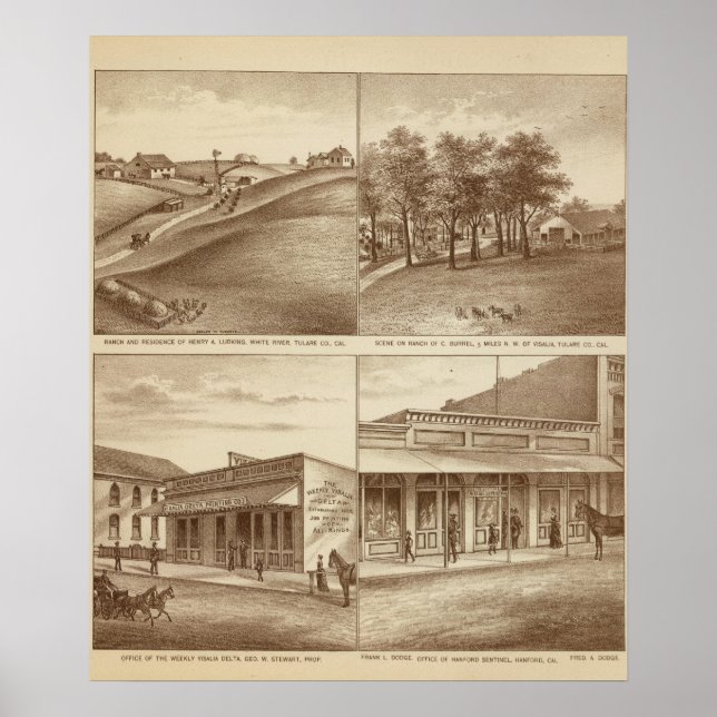 Póster Oficinas de la empresa Tulare Co (Frente)