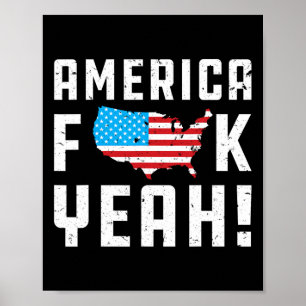 Póster Ofjuly America Yeah Funny Gift